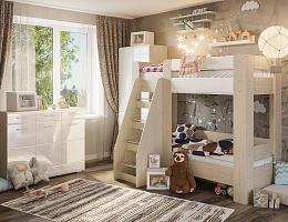 Симба (Дуб белфорт/Белый глянец) Симба (Дуб белфорт/Белый глянец)