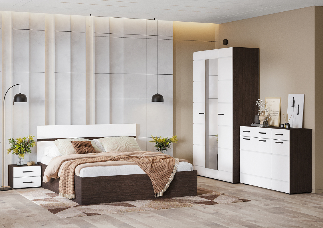 Либерти СтендМебель (Венге/Белый глянец)