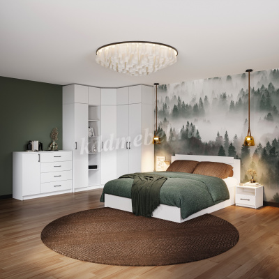 Кровать 0.9 Чикаго Вайт (Белый)