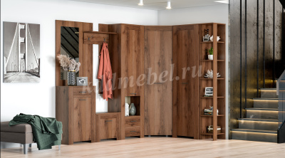 Полка навесная Квадро-40 (Дуб Делано темный)