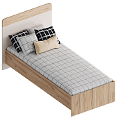 Кровать Сицилия 0.9 с настилом (Дуб альпийский/Тефия)