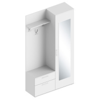 Прихожая (правое исполнение) 1150х400х2100 белый лофт Прихожая (правое исполнение) 1150х400х2100 белый лофт