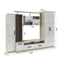 оскар5 дуб крафт серый+цемент