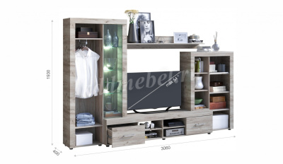 Полки Джерси (3 шт) (Крафт серый)