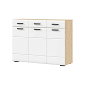Комод Либерти (Дуб сонома/Белый глянец)