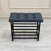 Обувница Стоун 60 (Темно-серый/Каркас черный)