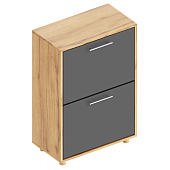 Обувница 2ств. Граф (Темно-серый/Дуб золотистый)