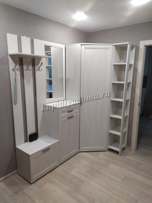 Шкаф угловой Джаз (Ясень анкор белый)