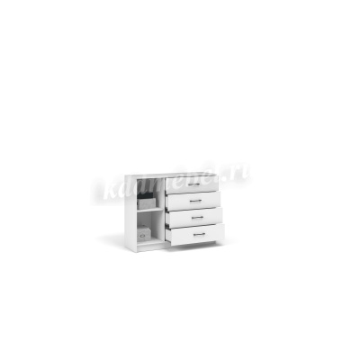 Комод 1д.4 ящ. Чикаго Вайт (Белый)