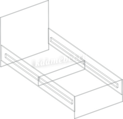 Кровать Бьянко 0.9 (Белый лофт)