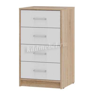 Комод Мия КМ-02 (Дуб крафт/Белый)