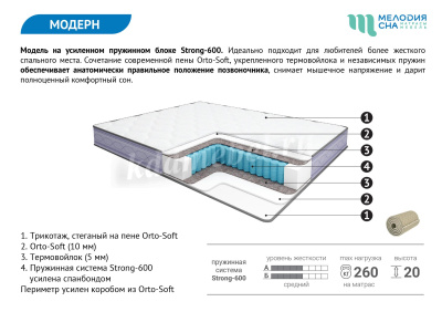 Матрас Модерн 800*2000