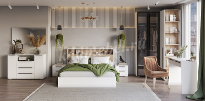 Шкаф угловой Люмьер (Белый)