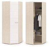 Шкаф угловой Симба (Дуб белфорт/Белый глянец)