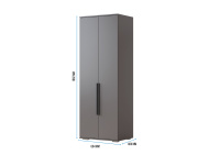 Шкаф 2-ств Селеста мм Графит_дуб вотан Шкаф 2-ств Селеста мм Графит_дуб вотан