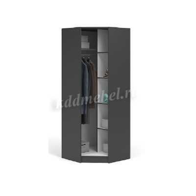 Шкаф угловой Чикаго (Антрацит/Белый)