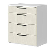 Комод Мята 0.8 (Белый/Шелковый камень)