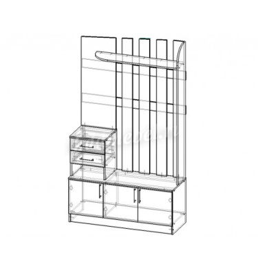 Прихожая Глория ЛДСП (Белый/Дуб сонома)