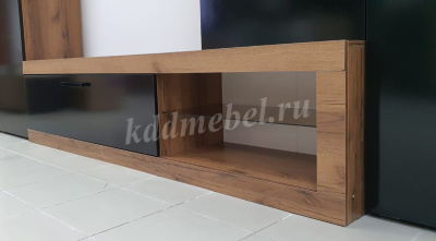 Гостиная Бастон (Дуб делано/Черный глянец)