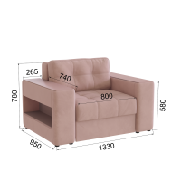 Кресло кровать Доро_Пыльная роза Кресло кровать Доро_Пыльная роза