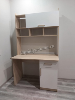 Стол компьютерный Квартет-10 (Дуб сонома/Белый)