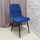 Стул обеденный Анри (Темно-лазурный Velur 54/Черный)