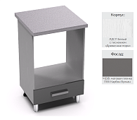 Шкаф нижний духовой 6Д кухня Осло без столешницы (Белый/Карбон вулкан)