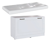 Тумба с мягким сиденьем Апполия 800 (Белый/Белый дуб)