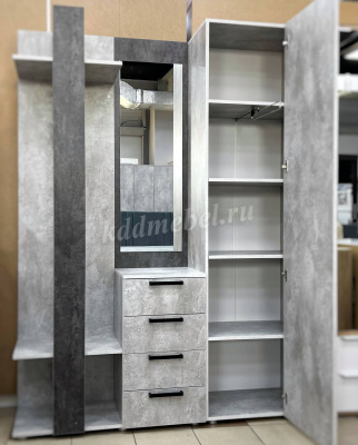 Прихожая Лофт (Цемент светлый/Цемент темный)