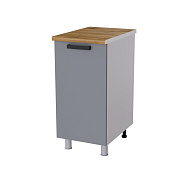 Шкаф нижний глубокий Г4Р кухня Контемп без столешницы (Дуб сонома/Белый софт)