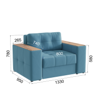 Кресло кровать Нави_Стло-голубой Кресло кровать Нави_Стло-голубой