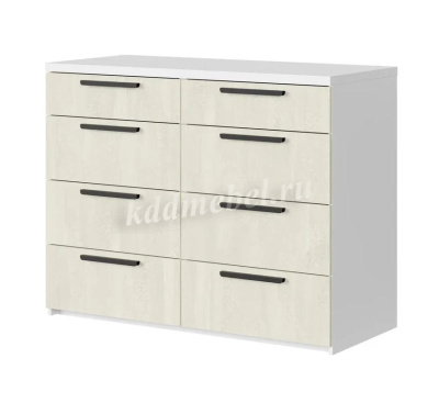 Комод Мята 1.2 (Белый/Шелковый камень)