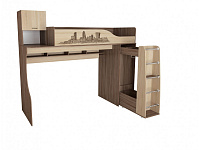 Кровать-чердак Орион (Ясень шимо/Дуб сонома)