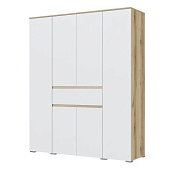 Шкаф Плейона спальня 4-х створчатый (Дуб делано/Белый)