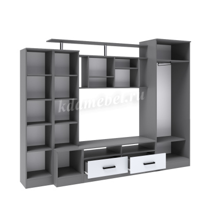 Гостиная Оскар-5 (Графит серый/Камень серый)