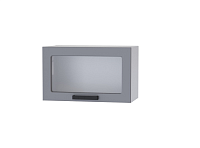 Шкаф верхний со стеклом 6ХС кухня Кампео (Белый/Мята-софт)