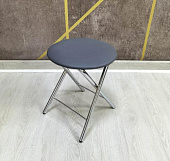 Табурет Сигма (Серый/Хром)