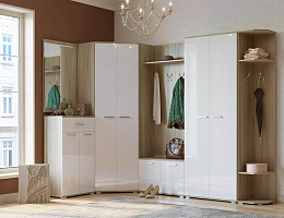 Италия (Дуб сонома/Белый глянец)