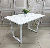 Стол обеденный раздвижной Трапеция 1200*800 (Белый мрамор)