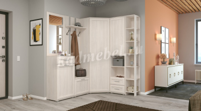 Шкаф угловой Джаз (Ясень анкор белый)