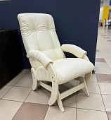 Кресло-маятник Консул Модель 68 (Дуб шампань/Экокожа Бежевый Dundi 112)