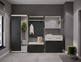 Соната (Дуб крафт белый/Антрацит)