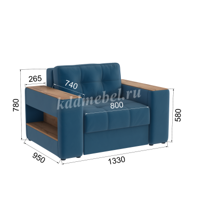 Кресло-кровать Доро (Атлантида/Дуб канадский)