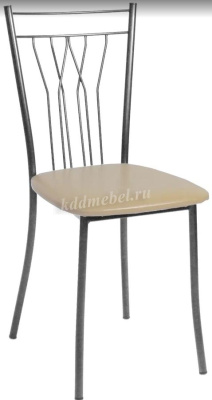 Стул Марсель К (Металлик/Кожзам бежевый)