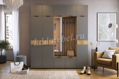 Шкаф Бери 1дв. (Дуб крафт золотой/Графит)