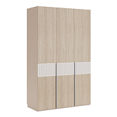 Шкаф трехдверный Беатрис (Палермо/Латте/Велюр)