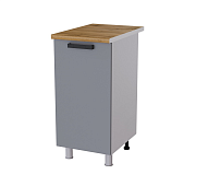 Шкаф нижний 4Р кухня Осло без столешницы (Белый/Карбон Фарфор)