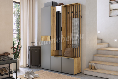 Шкаф Бери 1дв. (Дуб крафт золотой/Графит)