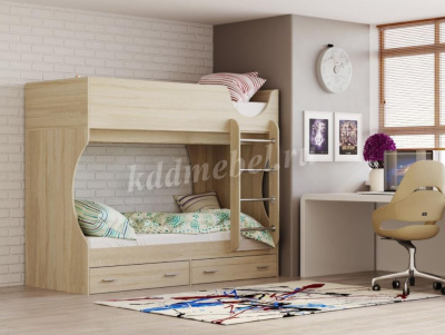 Кровать двухъярусная Д-2 (Дуб сонома)