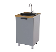 Шкаф нижний мойка 5М кухня Осло без столешницы (Белый/Карбон латте) 